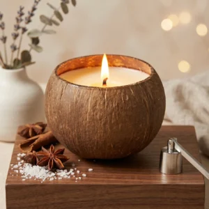 Coconut Shell Candle-ur new aesthetic obsession 🥥🕯️